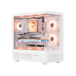 Ant Esports Crystal X6 Mid Tower Gaming Cabinet with Type-C - White