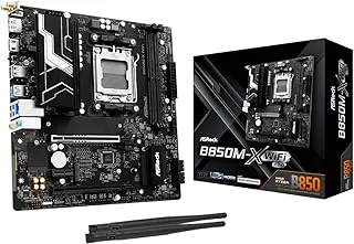 ASRock B850M-X WiFi R2.0 AM5 Micro-ATX Motherboard: Supports AMD Ryzen 9000/8000/7000 CPUs, DDR5 8200+ (OC), PCIe 5.0, Wi-Fi 6E, 2.5G LAN, USB-C, BIOS Flashback