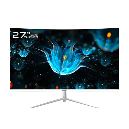 GEONIX Neon 27" 75Hz 1080p FHD Curved Monitor with Dual Integrated Speakers - White