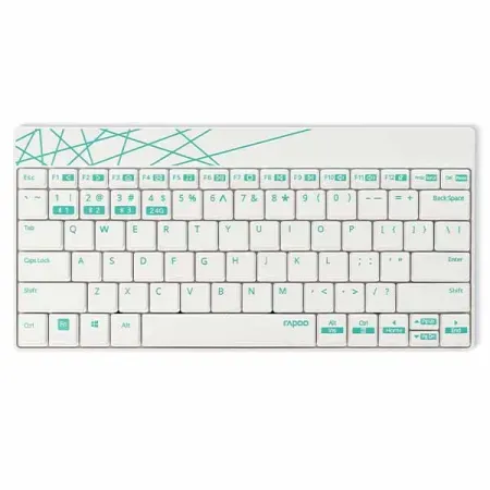 Rapoo 8000M Multi-Mode Keyboard & Mouse (White)