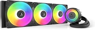 ARCTIC Liquid Freezer III Pro 420 A-RGB - AIO CPU Cooler, 3 x 140 mm Water Cooling, 38 mm Radiator, PWM Pump, VRM Fan, for AMD AM5/AM4, Intel LGA1851/1770 Contact Frame - Black