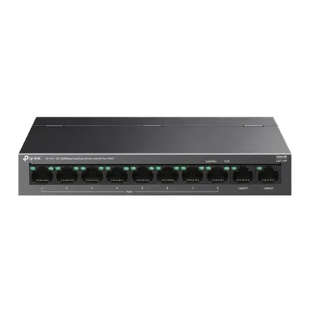 TP-Link LS110P 10-Port 10/100Mbps Desktop Switch 8-Port PoE+