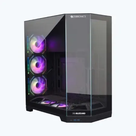Zebronics Blizzard Mid Tower Cabinet (White)
