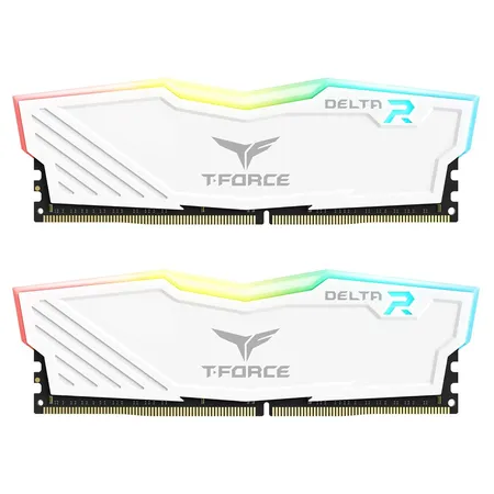 TEAMGROUP T-FORCE DELTA RGB 32GB (16GBX2) DDR4 3200MHZ DESKTOP RAM (WHITE)