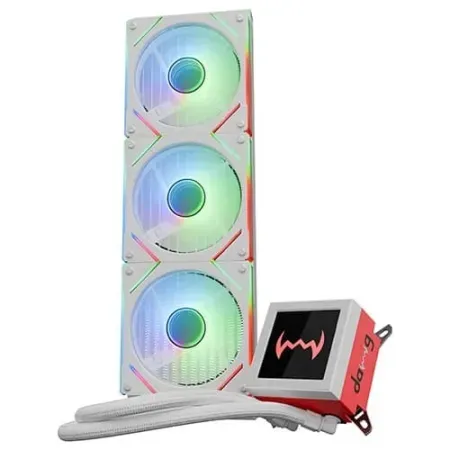 DAWG L360 ARGB 360mm CPU Liquid Cooler ( With LCD Display ) ( White )
