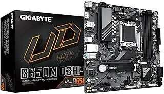 GIGABYTE B650M D3HP (AM5/ LGA 1718/ AMD/ B650/ Micro ATX/ 5-Year Warranty/ DDR5/ 2X PCIe 4.0 M.2/ PCIe 4.0/ USB 3.2 Gen2 Type-C/ 2.5GbE LAN/Motherboard)