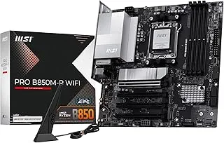 MSI PRO B850M-A WiFi Motherboard, mATX - Supports AMD Ryzen 9000/8000 / 7000 Processors, AM5 - DDR5 Memory Boost (8200+ MT/s OC), PCIe 5.0 x16 & 4.0 x4, M.2 Gen5, Wi-Fi 7, 5G LAN
