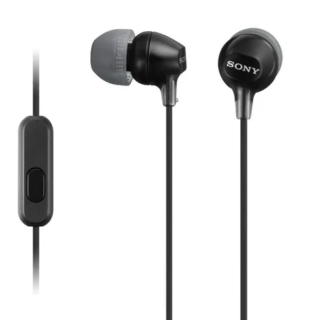 SONY MDR-EX15AP/BZ EX IN-EAR WIRED STEREO HEADPHONES WITH MIC (BLACK)