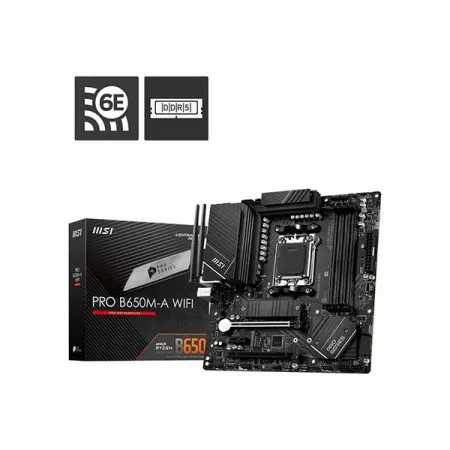 MSI Pro B650M-A WiFi DDR5 AMD AM5 M-ATX WiFi 6E PCIe 4.0 Gaming Motherboard