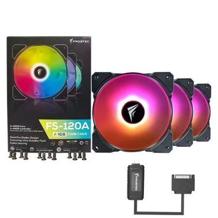 Frostec FS-120A ARGB 120MM PWM Fan (Single Fan)