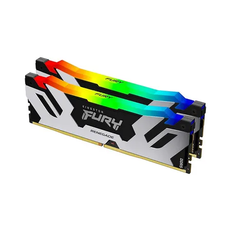 Kingston Fury Renegade RGB 32GB (32GBx1) DDR5 6400MHz Silver-Black Desktop RAM KF564C32RSA-32