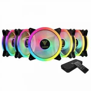 Gamdias AEOLUS M2-1205R Black 120mm ARGB 5 Fan Kit