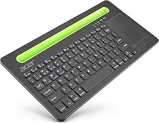 Acer SwiftConnect Multi-Device Wireless Rechargeable Keyboard with Cradle & Touchpad | Dual Channel Switch | Compact & Quiet | Works with Windows, Mac, Laptop, Desktop, Tablet, Smartphone, Notebook