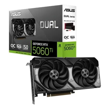 Asus Dual GeForce RTX 5060 Ti 16GB GDDR7 OC Edition Graphics Card DUAL-RTX5060TI-O16G