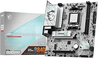 MSI B840M Gaming WIFI6E Motherboard, mATX - Supports AMD Ryzen 9000/8000 / 7000 Processors, AM5 - DDR5 Memory Boost 8000+ MT/s (OC), PCIe 4.0 x16, M.2 Gen4, Wi-Fi 6E, 2.5G LAN