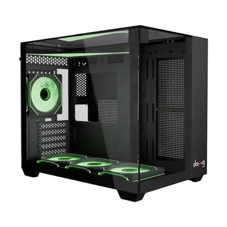 Dawg Y 740 Cube ARGB M-ATX Mini Tower Cabinet (Y740-ARGB-BLACK)
