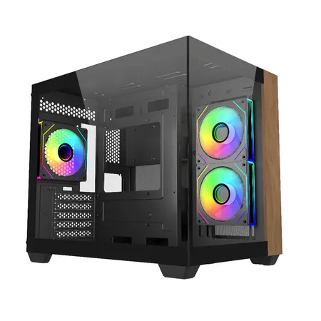 Cooler Master Elite 481 Wood Micro ATX Mid Tower Cabinet Black (E481-KHNN-S00)