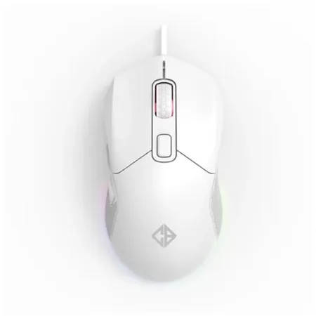COSMIC BYTE Firestorm Wired Ergonomic RGB Gaming Mouse ( 12400DPI / 7 Macro Buttons ) ( White )