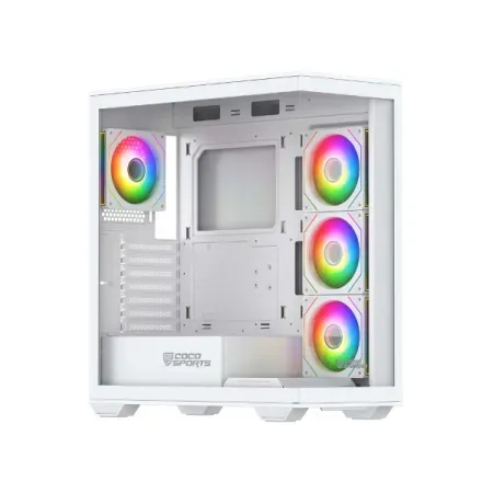 Coconut Stark Z9 Glass Mid Tower Gaming Cabinet – White