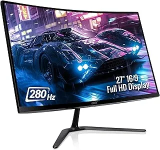 acer ED270 Z 27 Inch Full HD 1500 R Curved Gaming Backlit LED LCD Monitor I 1MS VRB, 280Hz Refresh Rate I AMD Freesync Premium I HDR10 I 2 x HDMI(2.0) 1 x DP(1.4), Audio Out I 2W x 2 Speakers I Black