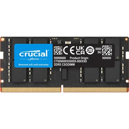 Crucial 16GB DDR5 RAM 6400MHz CL52 262 Pin CSODIMM Laptop Memory