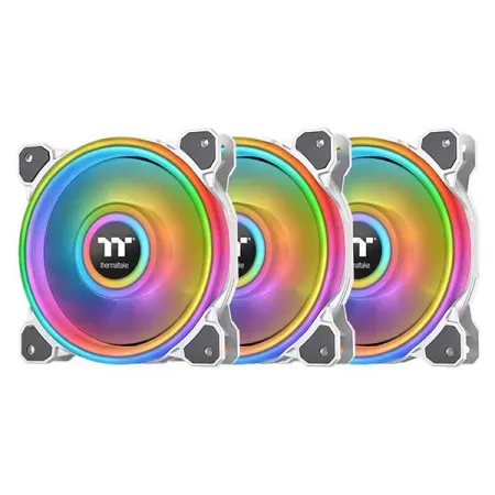 Thermaltake Riing Quad 14 RGB Radiator Fan TT Premium Edition 3 Pack – White