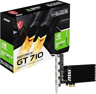 MSI GeForce GT 710 2GD3H 4HDMI Graphic Card - NVIDIA GeForce GT 710 GPU, 2GB DDR3 64-bit Memory, PCI Express Gen 2.0 x1 Interface, Upto 954 MHz