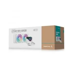 DeepCool LT240 WH 240mm ARGB Liquid CPU Cooler (White), Dual 120mm FD12 PWM Fans, Anti-Leak Tech, Infinity-Mirror Pump Cap, Intel & AMD Socket Support