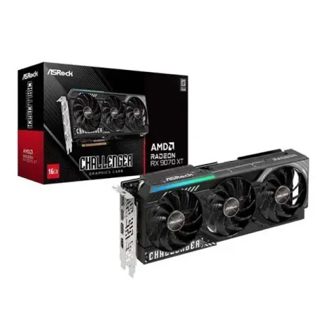ASRock Challenger Radeon RX 9070 XT 16GB GDDR6 PCI Express 5.0 x16 Graphics Card