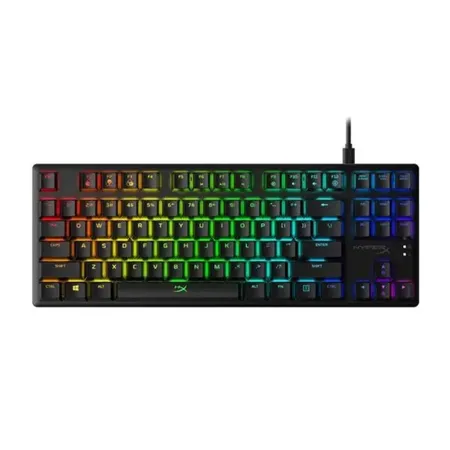 HYPERX Alloy Origins Core PBT RGB Tenkeyless Mechanical Wired Gaming Keyboard (Black) (Linear Red Switch)