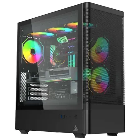 TAG Gamerz Aurora-M Mid-Tower ATX Gaming Cabinet (Black)