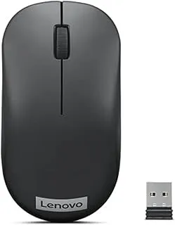 Lenovo 130 Wireless Compact Mouse, 1K DPI Optical sensor, 2.4GHz Wireless NanoUSB, 10m range, 3button(left,right,scroll) upto 3M left/right clicks, 10 month battery, Ambidextrous, Ergonomic GY51C12380