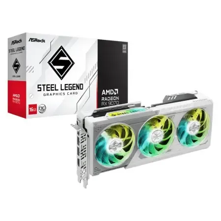 ASRock RX 9070 Steel Legend 16GB OC Graphics Card