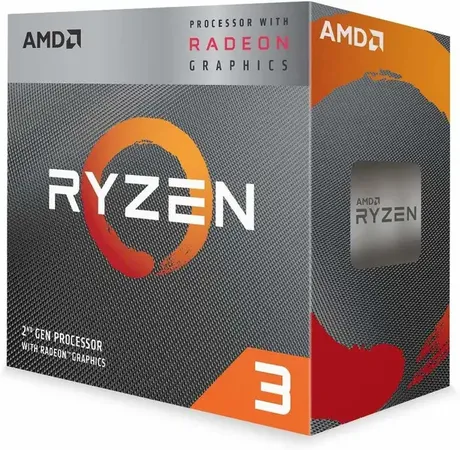 AMD Ryzen 3 3200G with Radeon Vega 8 Graphics (YD3200C5FHBOX) 3.6 Ghz Upto 4 GHz AM4 Socket 4 Cores 4 Threads 2 MB L2 4 MB L3 Desktop Processor