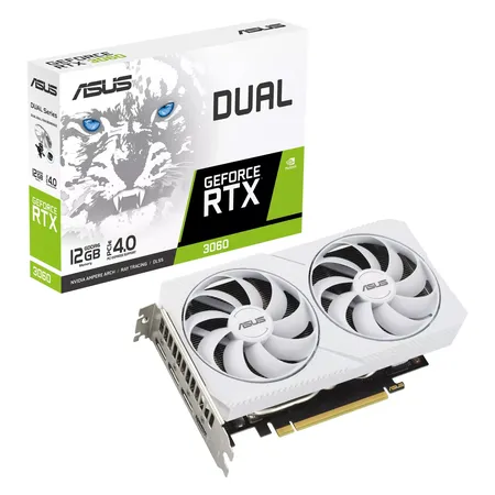ASUS GEFORCE RTX 3060 12GB DUAL GRAPHIC CARD WHITE