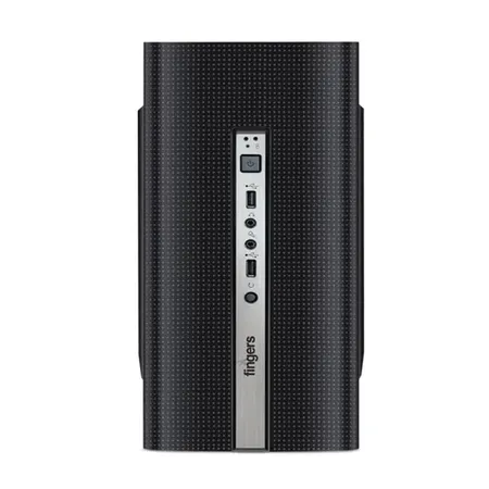 FINGERS Turbo-Mini With SMPS M-ATX Mini Tower Cabinet (Black)