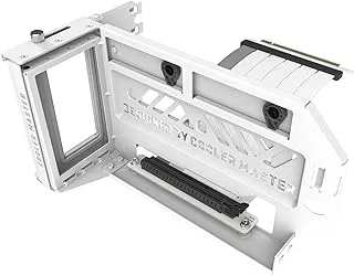 Cooler Master MasterAccessory Vertical GPU Card Holder Kit V3 White, Premium Riser Cable PCI-E 4.0 x16-165mm, PCIe 3.0 Compatible, Adjustable Length for E-ATX|ATX|Micro ATX Case (MCA-U000R-WFVK03)