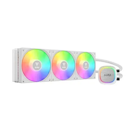 GAMDIAS Aura GL360 ARGB 360mm CPU Liquid Cooler (White) ( With LCD Display )
