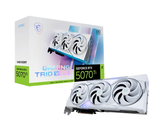 MSI GeForce RTX 5070 Ti Gaming Trio White 16GB Nvidia Graphic Card
