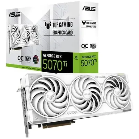 ASUS TUF Gaming RTX 5070 Ti OC 16GB GDDR7 White Graphics Card (TUF-RTX5070TI-O16G-WHITE-GAMING)