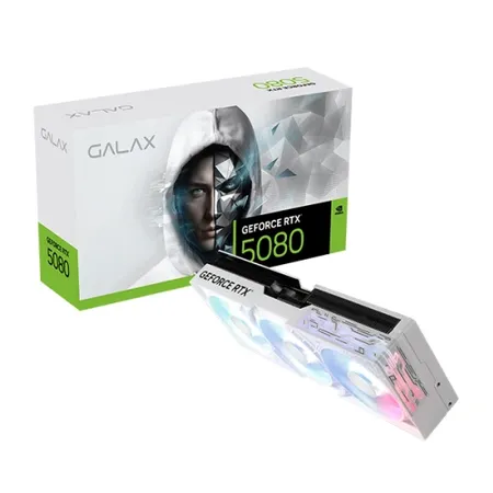 GALAX GeForce RTX 5080 EX Gamer 1-Click OC 16GB GDDR7 White Graphic card 58NZN6MDBZWH