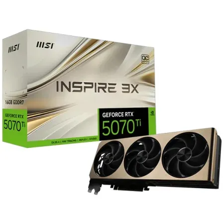 MSI RTX 5070 Ti Inspire 3X OC Plus 16GB GDDR7 Graphics Card (G507T-16I3CP)