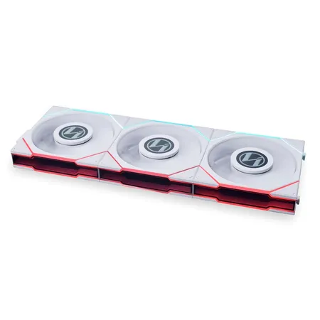 Lian Li UNI Fan TL LCD 120 Reverse Blade White Cabinet Fan Triple Pack (G99.12RTLLCD3W.IN)