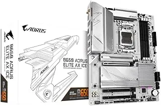 GIGABYTE B650 A Elite AX ICE Motherboard | AMD B650 | ATX | DDR5 | PCIe 5.0 | Wi-Fi 6E | White Edition | 2.5GbE LAN
