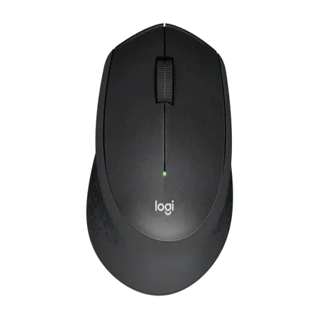Logitech M330 Silent Plus Wireless Mouse with SilentTouch Technology USB Receiver- Black