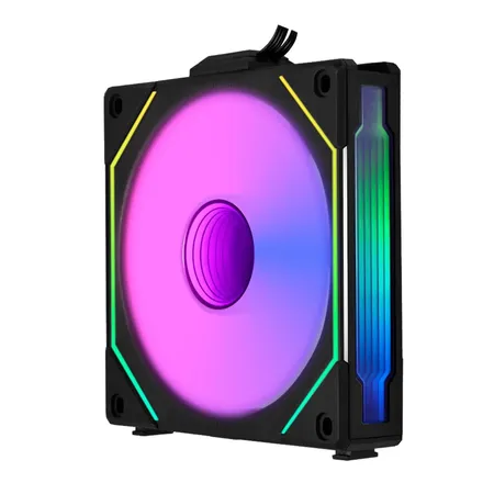 LIAN LI UNI FAN SL-INF REVERSE BLADE 140 INFINITY MIRROR 140MM ARGB SINGLE PACK CASE DESKTOP PC FAN, BLACK- G99.14RSLIN1B.IN