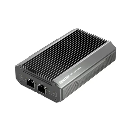QNAP QNA‑UC10G1SF USB4 Type‑C to 10GbE SFP+ High‑Speed Network Adapter