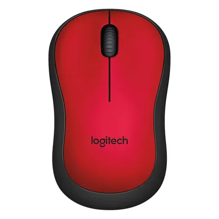 Logitech M221 1000DPI Silent 2.4GHz Wireless Optical Mouse - Red