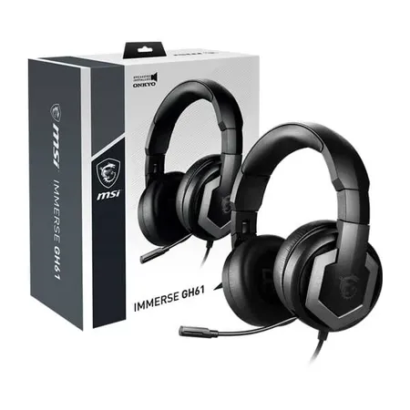MSI Immerse GH61 Wired 3.1mm Stereo Gaming Headphone ( Black ) ( PC / Xbox / Mobile / Mac )
