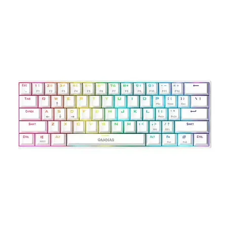 Gamdias Hermes E3 Mechanical Keyboard White Color(Red Switch) RGB